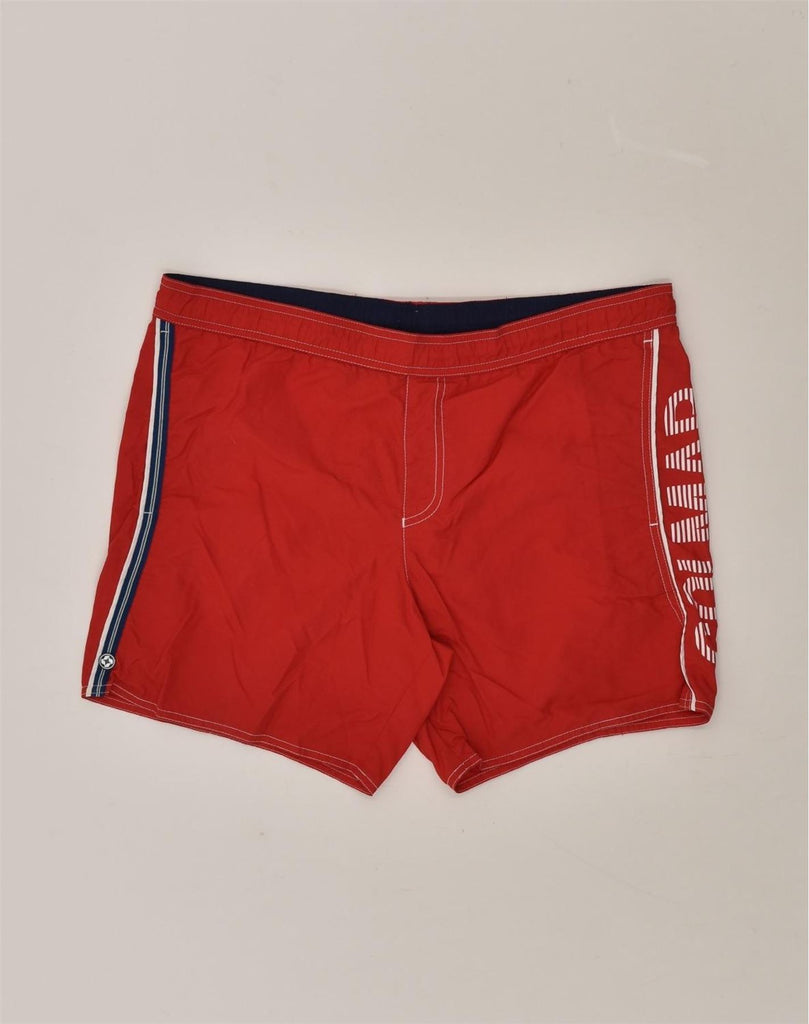 COLMAR Mens Graphic Sport Shorts IT 48 Medium W34 Red Polyamide | Vintage Colmar | Thrift | Second-Hand Colmar | Used Clothing | Messina Hembry 