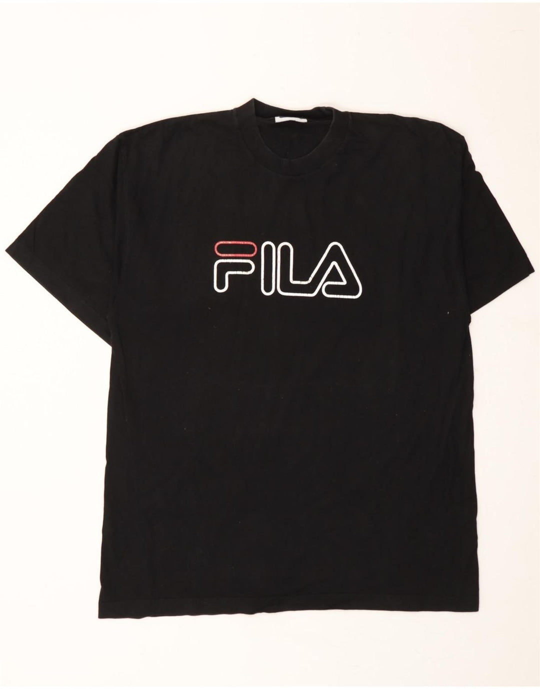 FILA Mens Graphic T-Shirt Top XL Black Cotton Vintage Fila and Second-Hand Fila from Messina Hembry 