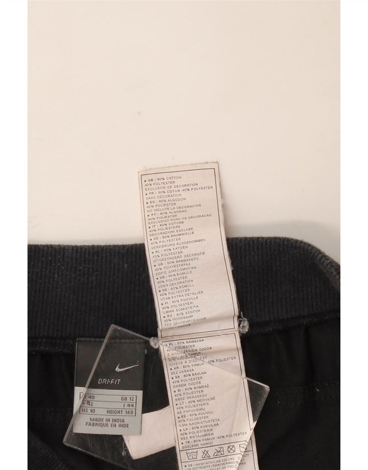 NIKE Womens Capri Trousers UK 12 Medium W32 L20 Black Cotton