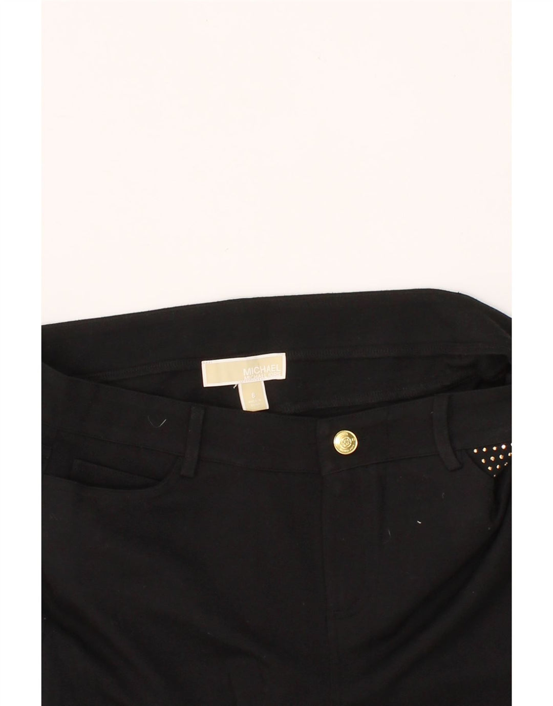 MICHAEL KORS Womens Slim Casual Trousers US 8 Medium W30 L28 Black Vintage Michael Kors and Second-Hand Michael Kors from Messina Hembry 