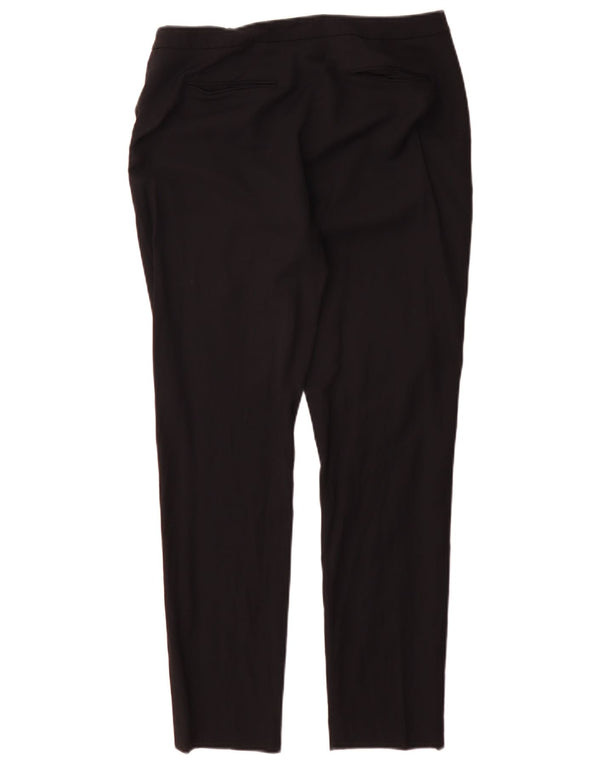 Reiss Womens Slim Suit Trousers UK 10 Small W28 L29 Black Wool