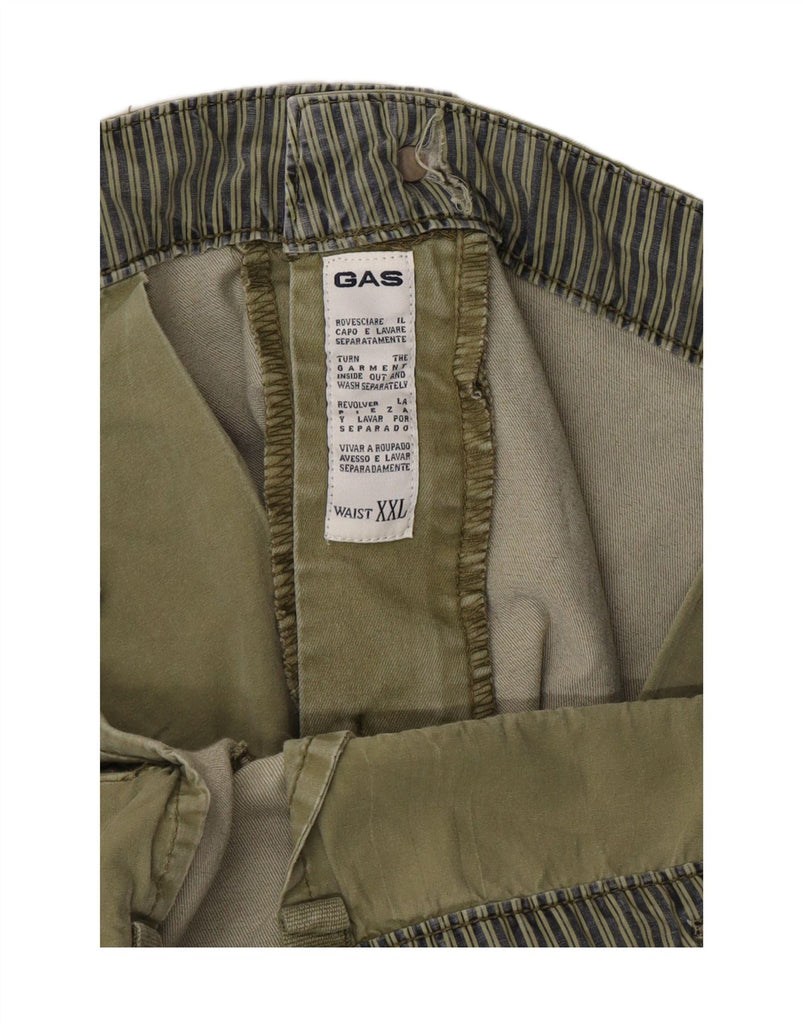 GAS Mens Cargo Shorts 2XL W42 Khaki Vintage Gas and Second-Hand Gas from Messina Hembry 