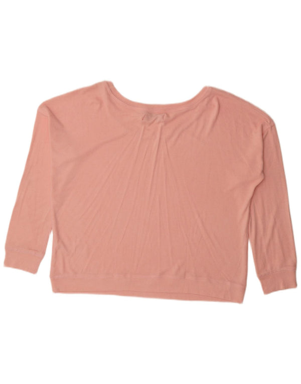 Abercrombie & Fitch Womens Oversized Top Long Sleeve UK 16 Large Pink