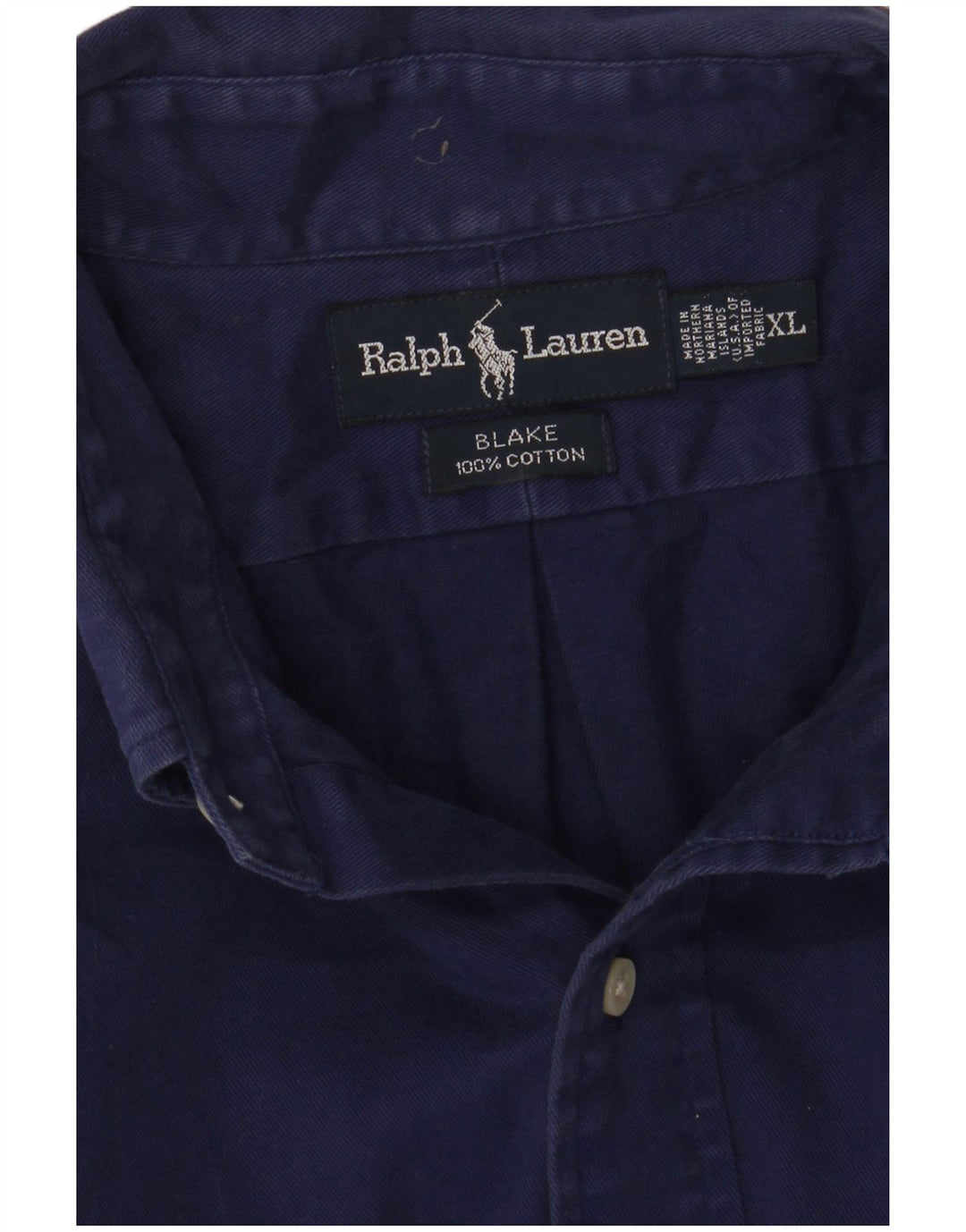 Ralph Lauren Mens Blake Shirt XL Navy Blue Cotton