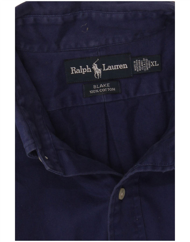 Ralph Lauren Mens Blake Shirt XL Navy Blue Cotton