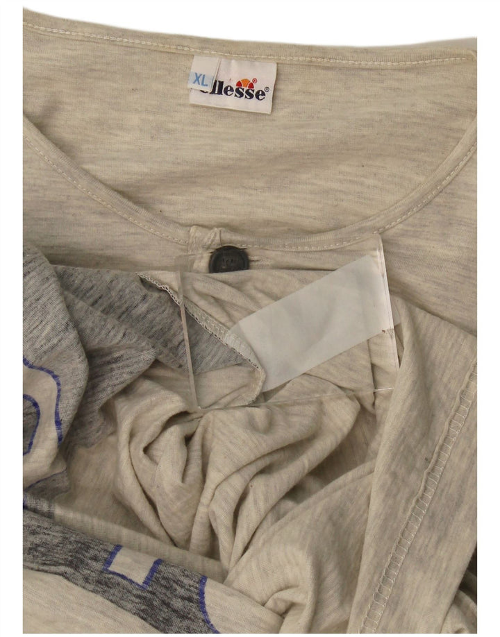 Ellesse Mens Graphic T-Shirt Top XL Grey Colourblock
