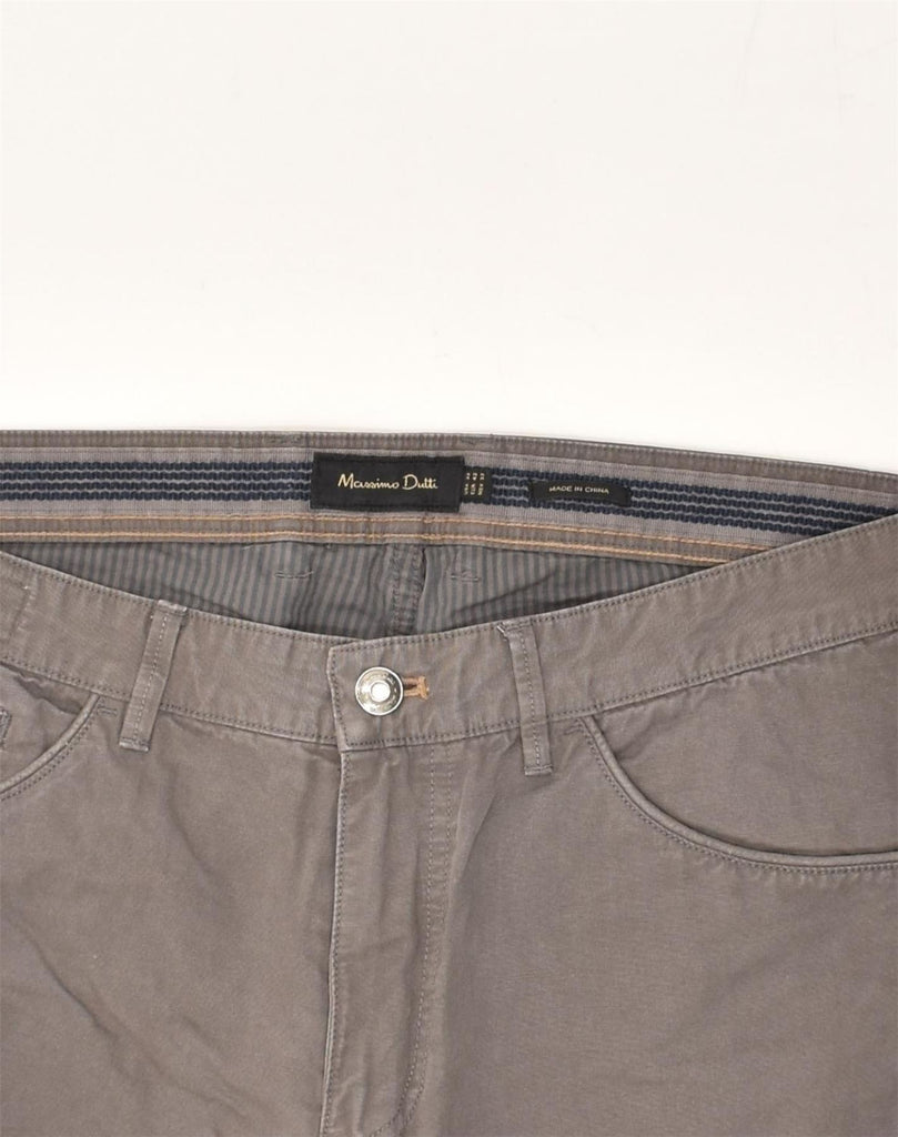 MASSIMO DUTTI Mens Straight Casual Trousers W32 L29 Grey Cotton | Vintage Massimo Dutti | Thrift | Second-Hand Massimo Dutti | Used Clothing | Messina Hembry 