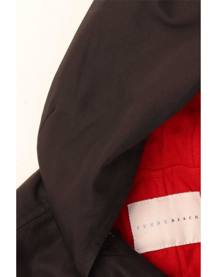 Penny Black Womens Hooded Oversized Parka Jacket UK 10 Small  Black Wool