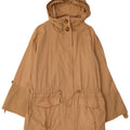 MASSIMO DUTTI Womens Hooded Parka Jacket UK 14 Medium Beige Cotton