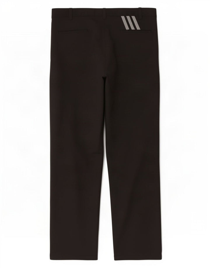 Adidas Mens Straight Chino Trousers W38 L29 Black Polyester