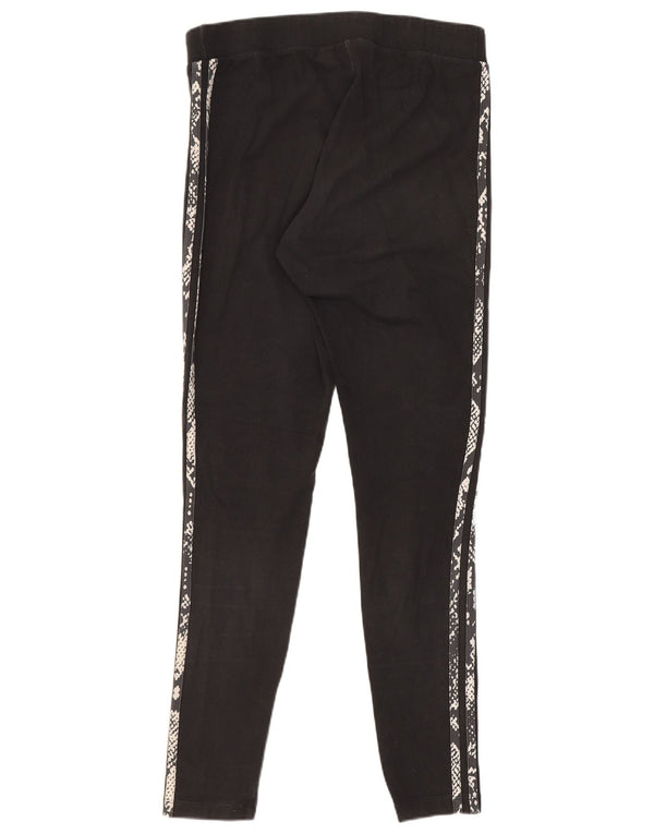 Adidas Womens Leggings Medium Black Animal Print Cotton Sports