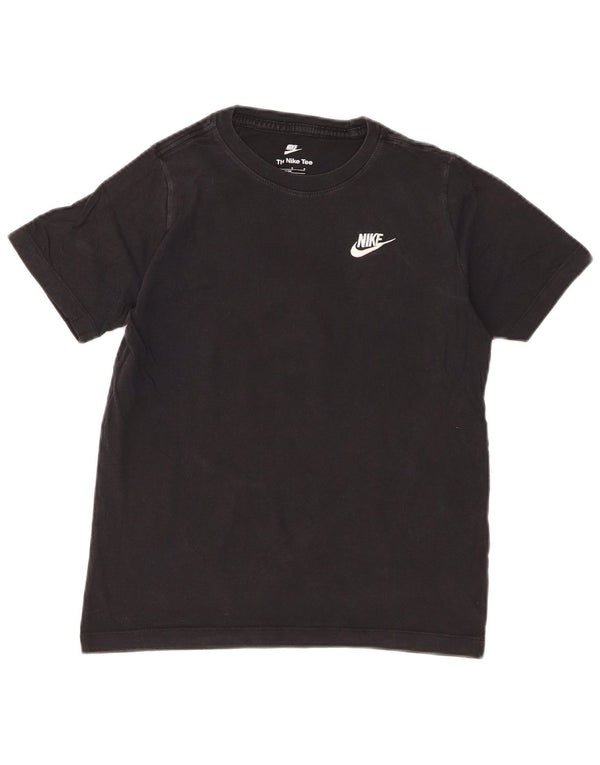 Nike Boys T-Shirt Top 12-13 Years Large Black Cotton