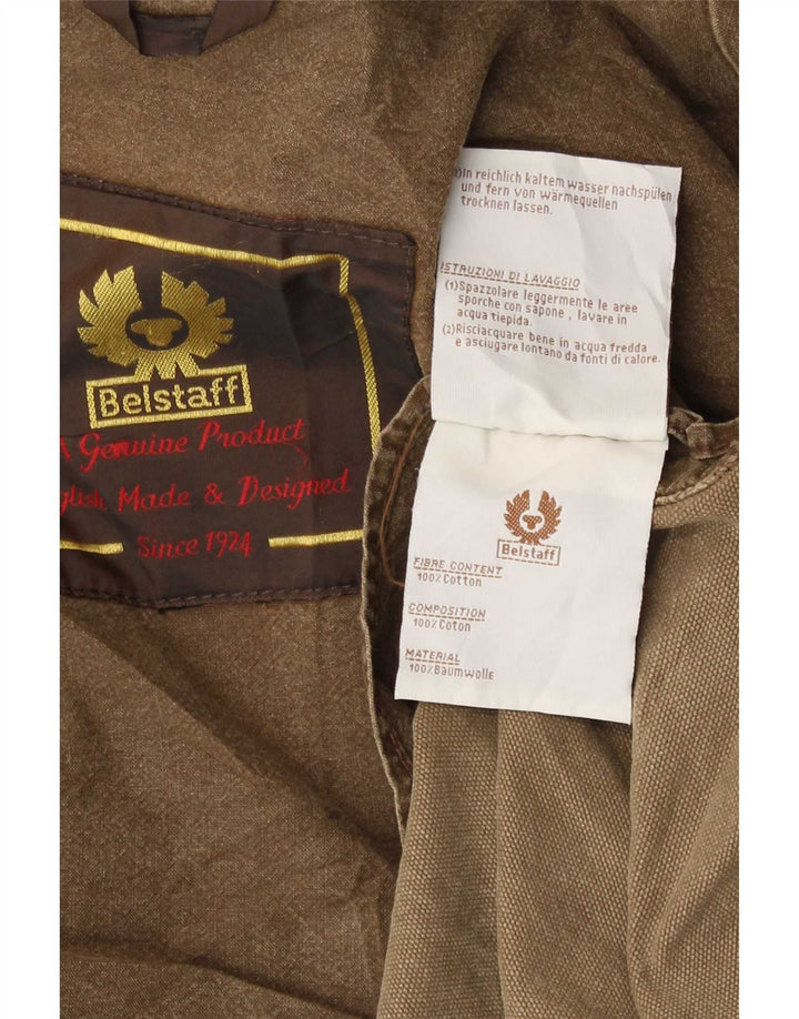 Belstaff Mens Utility Jacket UK 38 Medium Brown Cotton