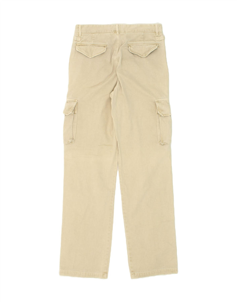 STUDIO Mens Straight Cargo Trousers IT 48 Medium W30 L35 Beige Cotton | Vintage Studio | Thrift | Second-Hand Studio | Used Clothing | Messina Hembry 