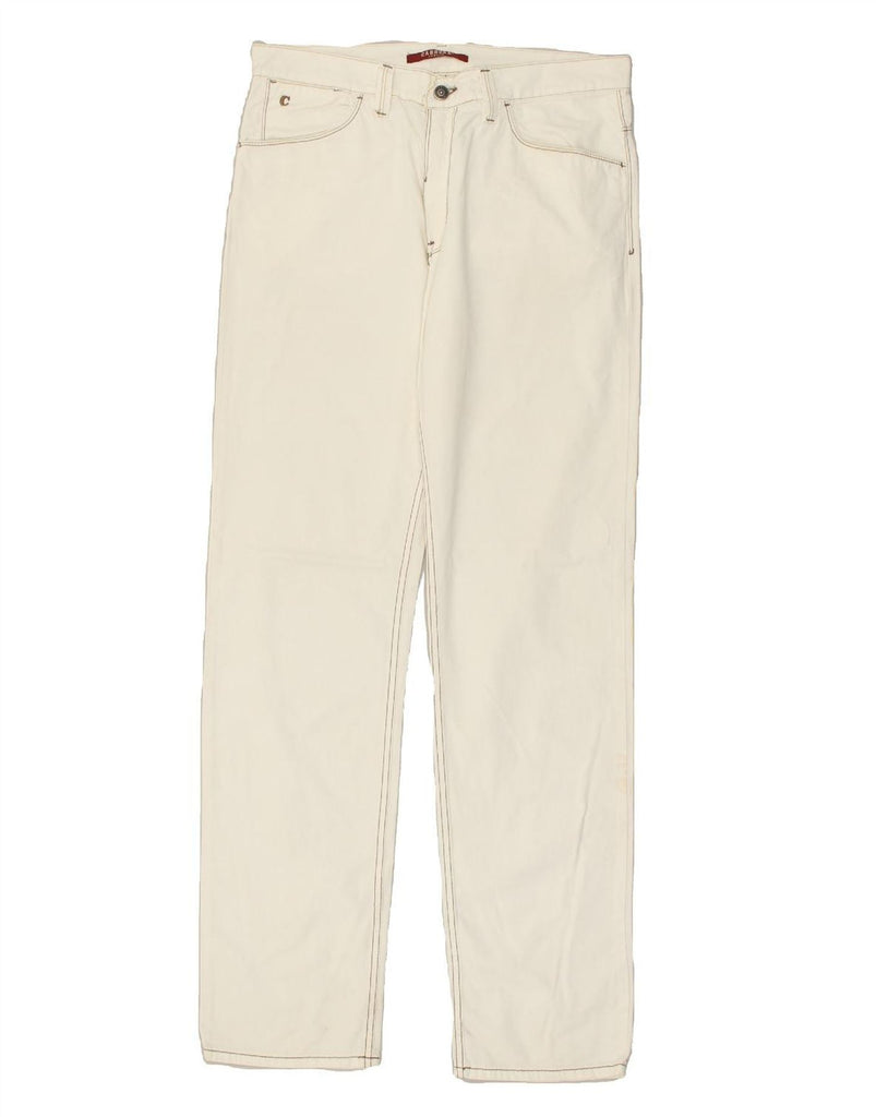 CARRERA Mens Slim Casual Trousers W34 L35  White Cotton | Vintage Carrera | Thrift | Second-Hand Carrera | Used Clothing | Messina Hembry 