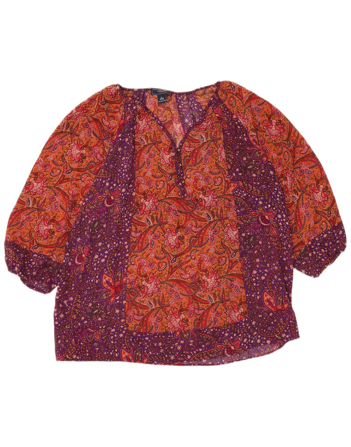 CHAPS Womens 3/4 Sleeve Blouse Top UK 16 Large Multicoloured Paisley