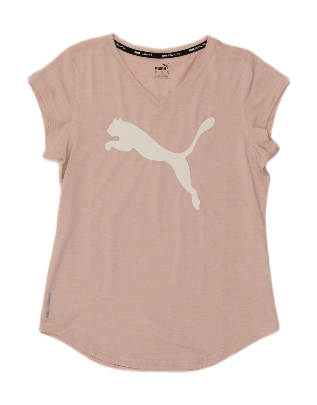 Puma Womens Graphic T-Shirt Top UK 14 Medium Pink Polyester