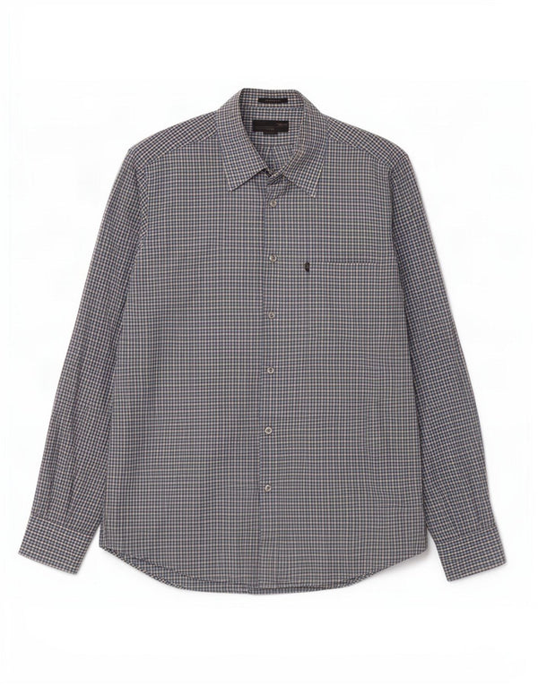 Marlboro Classics Mens Regular Fit Shirt 2XL Blue Gingham