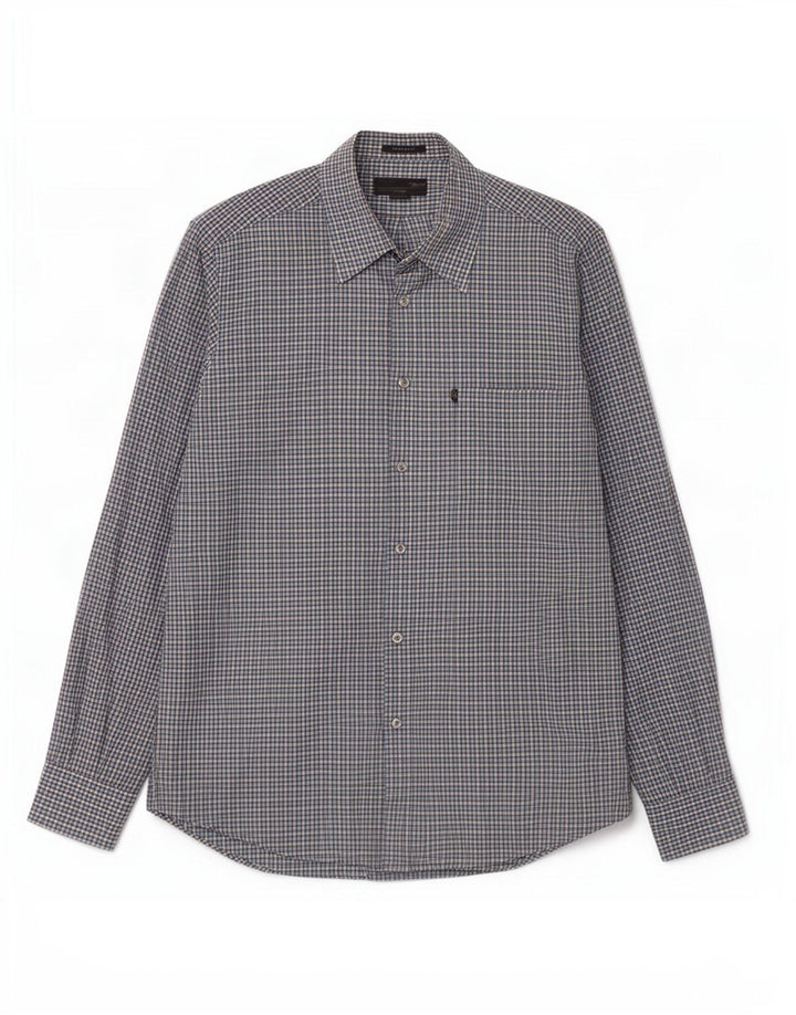 Marlboro Classics Mens Regular Fit Shirt 2XL Blue Gingham