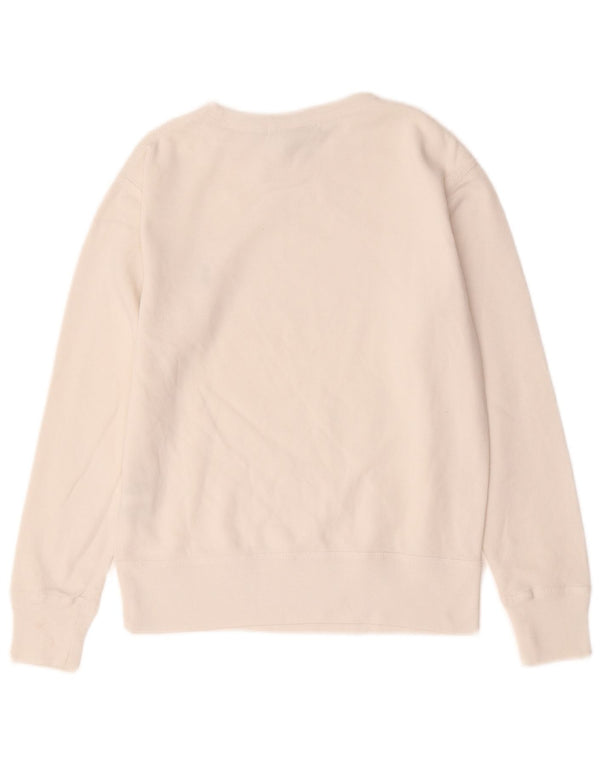 Ralph Lauren Womens Sweatshirt Jumper UK 10 Small White Cotton