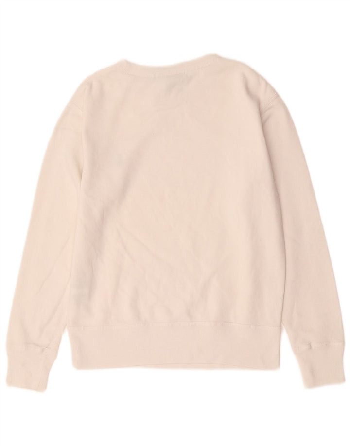 Ralph Lauren Womens Sweatshirt Jumper UK 10 Small White Cotton
