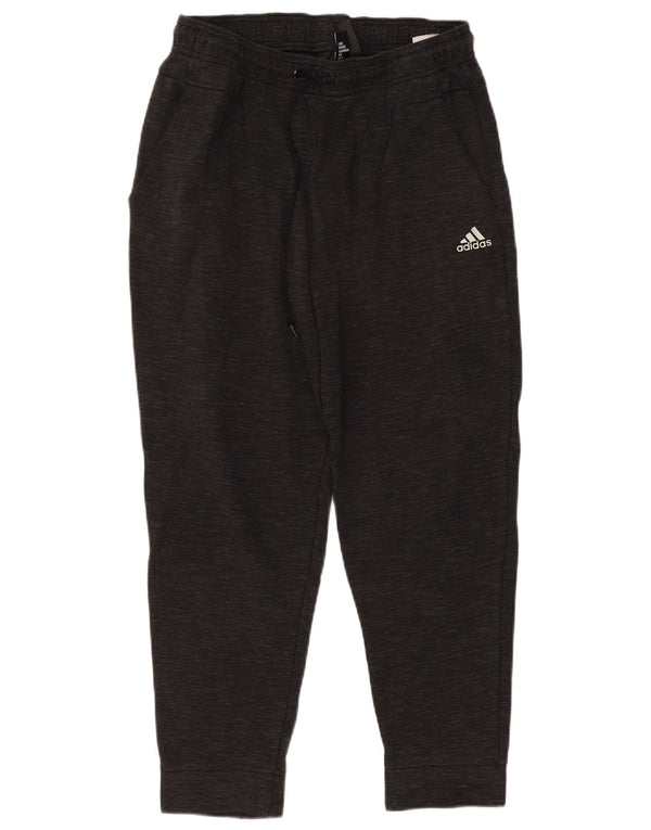 ADIDAS Mens Tracksuit Trousers Joggers Medium Grey Flecked Cotton
