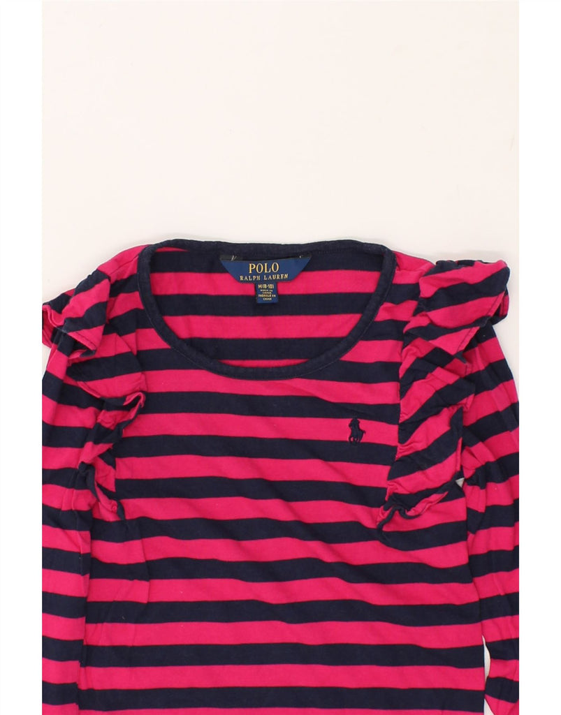 POLO RALPH LAUREN Girls Top Long Sleeve 8-9 Years Medium Pink Striped | Vintage Polo Ralph Lauren | Thrift | Second-Hand Polo Ralph Lauren | Used Clothing | Messina Hembry 