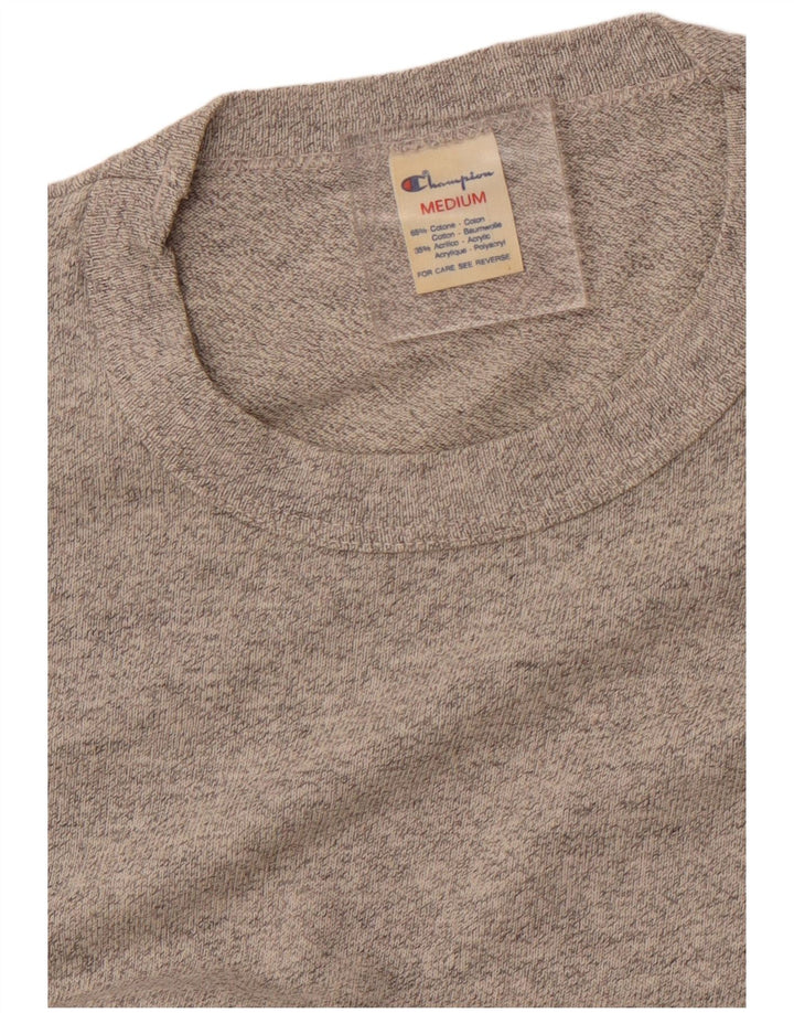 CHAMPION Mens T-Shirt Top Medium Grey Cotton