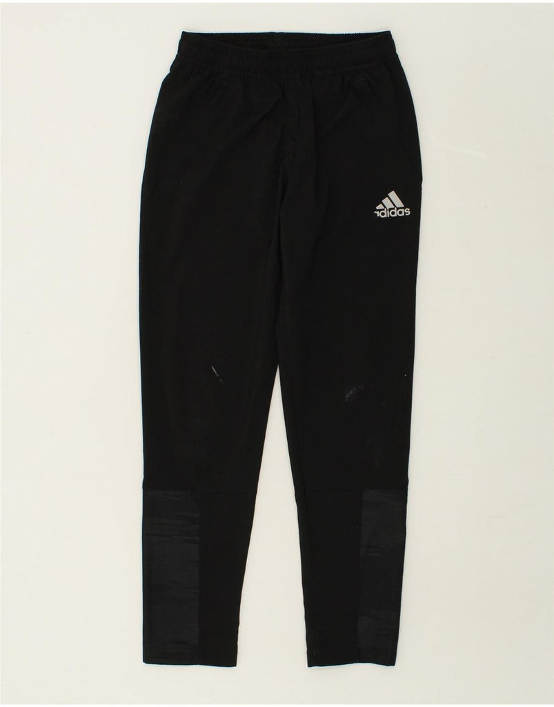 ADIDAS Boys Tracksuit Trousers 11-12 Years Black Polyester | Vintage Adidas | Thrift | Second-Hand Adidas | Used Clothing | Messina Hembry 