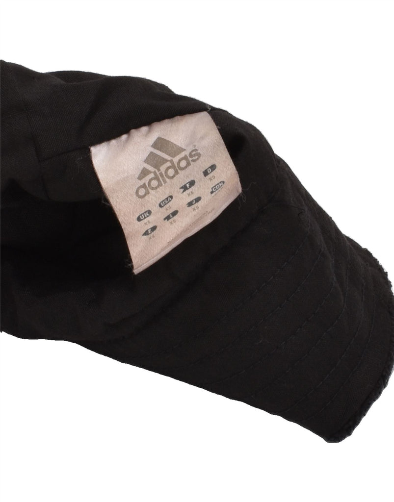 ADIDAS Mens Fleece Bucket Hat XS Black Polyester | Vintage Adidas | Thrift | Second-Hand Adidas | Used Clothing | Messina Hembry 