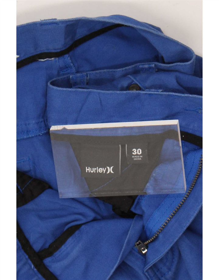 Hurley Mens Casual Shorts Medium W30 Blue Cotton