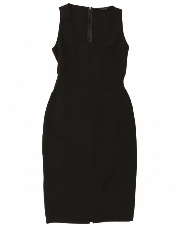 Zara Womens Sleeveless Bodycon Dress UK 12 Medium Black Polyester