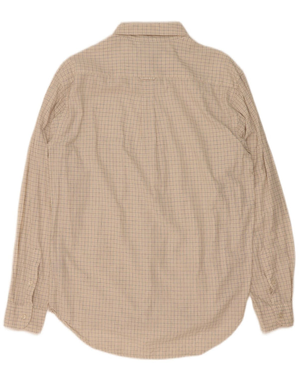 Fila Mens Shirt Medium Beige Check Cotton