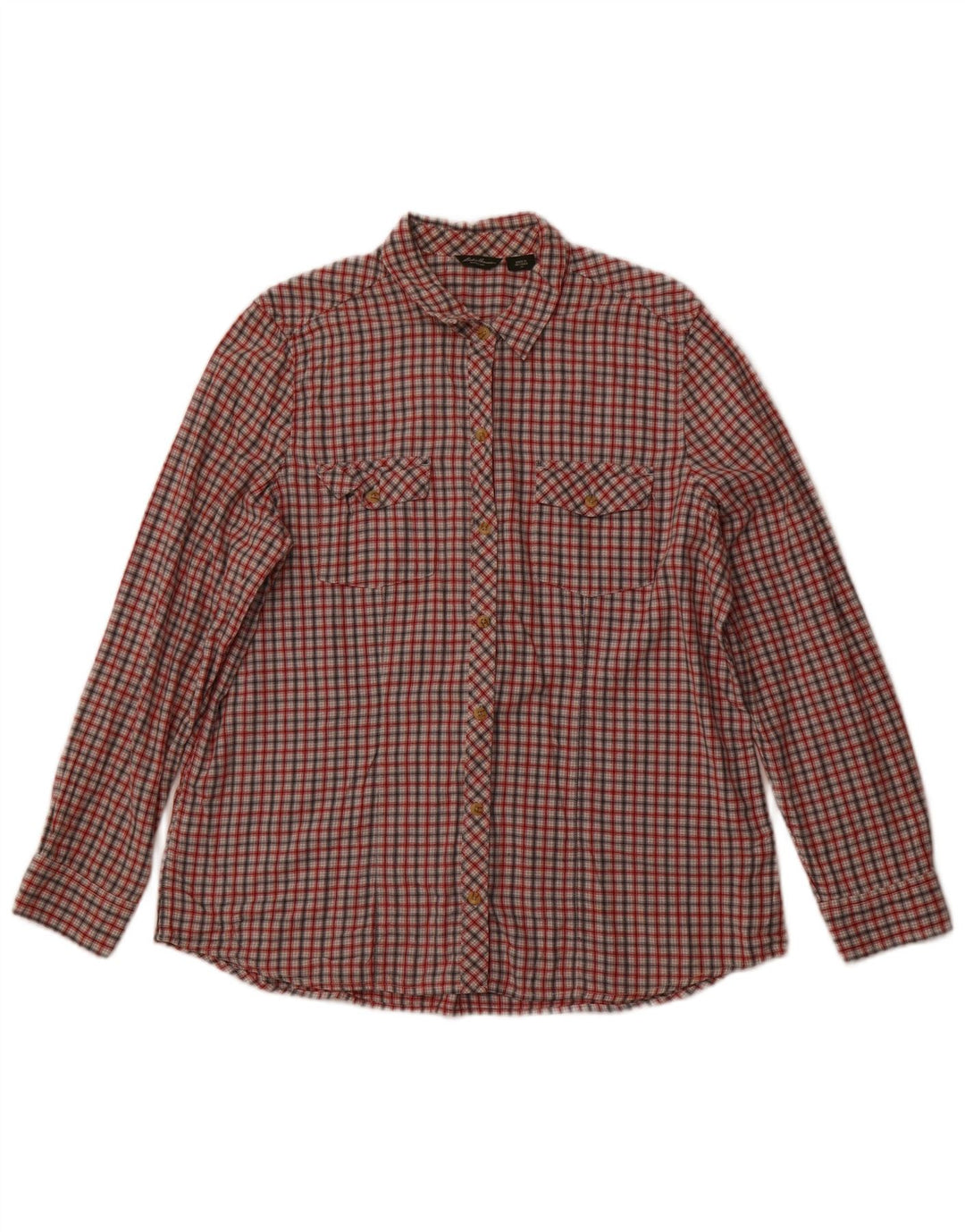 Eddie Bauer Womens Shirt UK 18 XL Multicoloured Check Cotton
