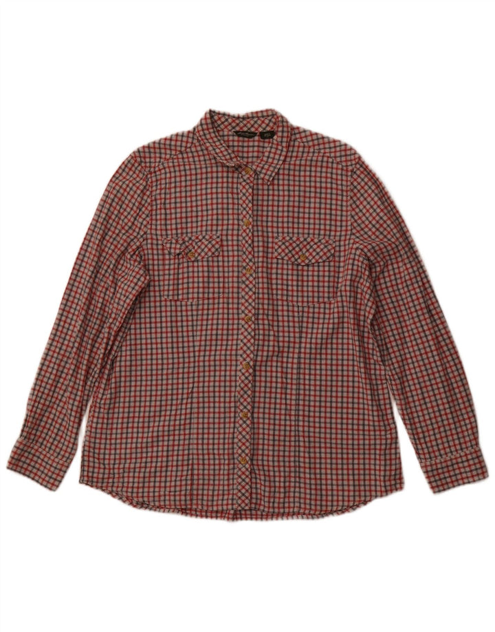 Eddie Bauer Womens Shirt UK 18 XL Multicoloured Check Cotton