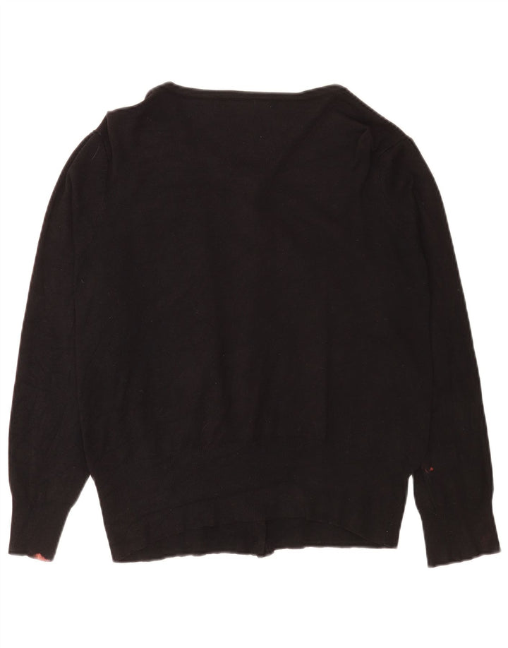 Marks & Spencer Womens Cardigan Sweater UK 12 Medium Black