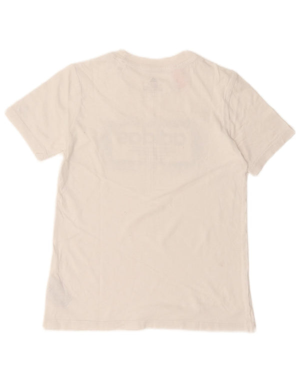 Adidas Boys Graphic T-Shirt Top 11-12 Years White Cotton