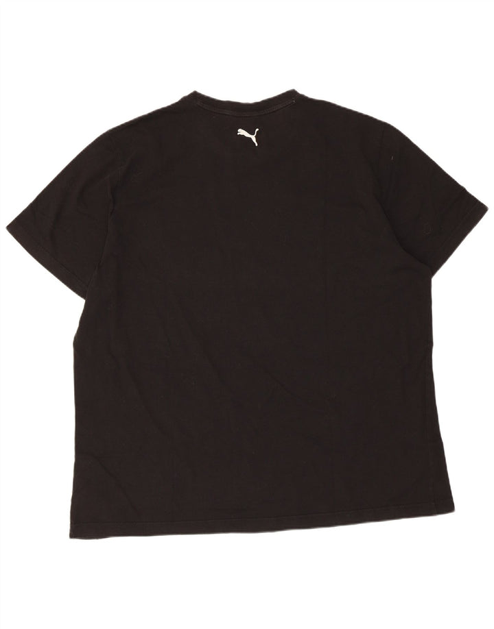 Puma Mens Graphic T-Shirt Top 2XL Black Cotton