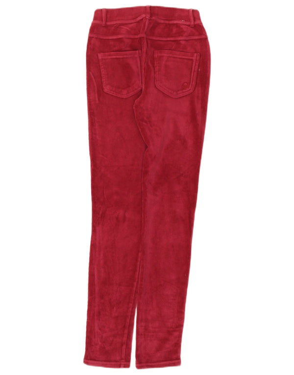 Benetton Girls Slim Corduroy Trousers 11-12 Years 2XL W24 L29 Burgundy