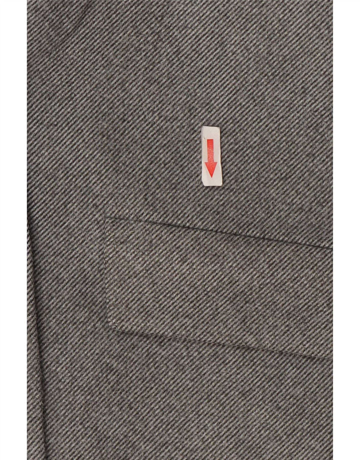 Zara Womens Double Breasted Coat UK 10 Small Grey Polyester