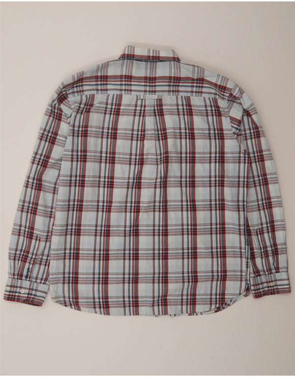 Wrangler Mens Shirt XL Blue Check Cotton