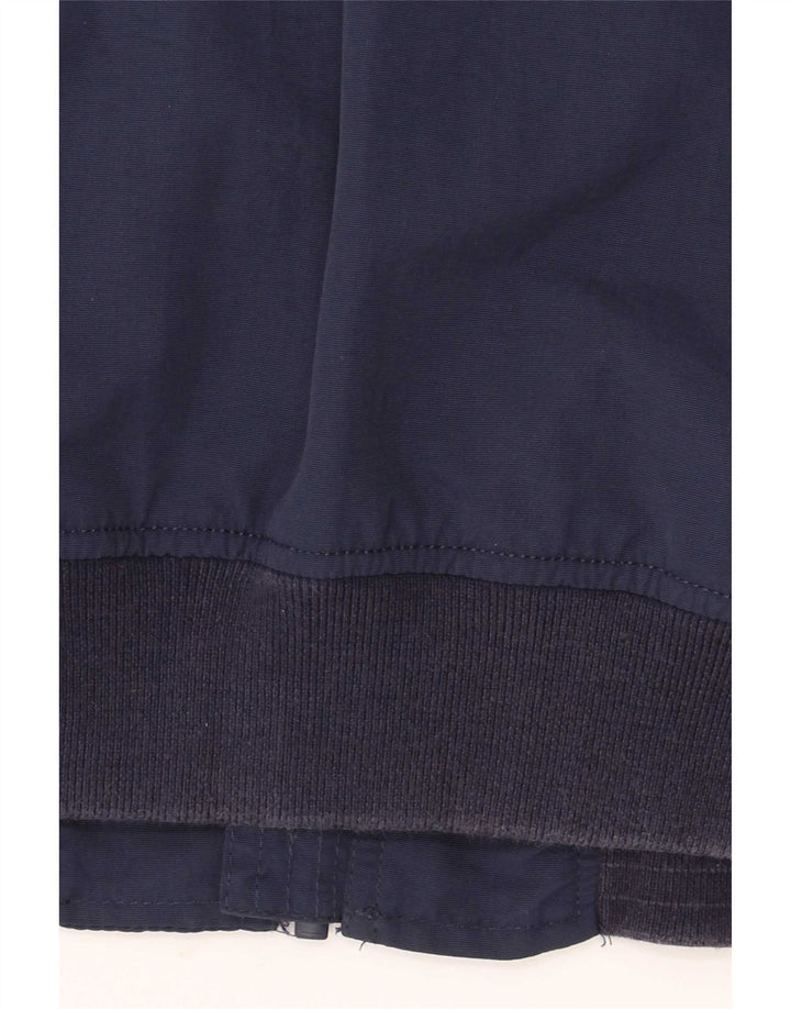 Tommy Hilfiger Mens Bomber Jacket UK 38 Medium Navy Blue Striped Polyamide