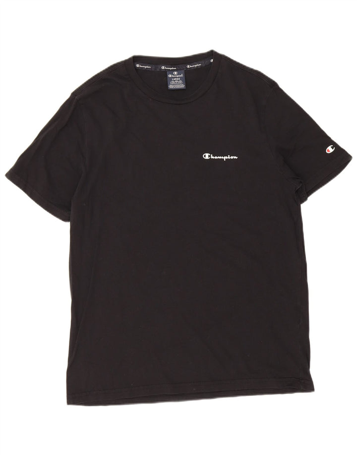 Champion Mens T-Shirt Top Large Black