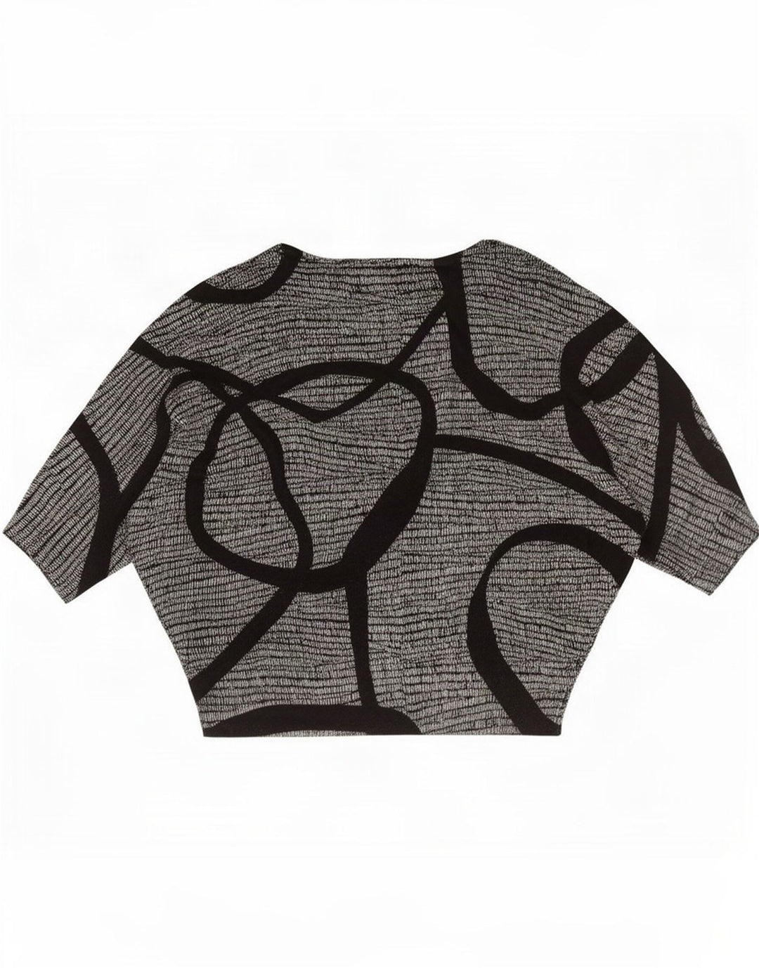 Phase Eight Womens Abstract Pattern Oversized Blouse Top UK 16 Large Black