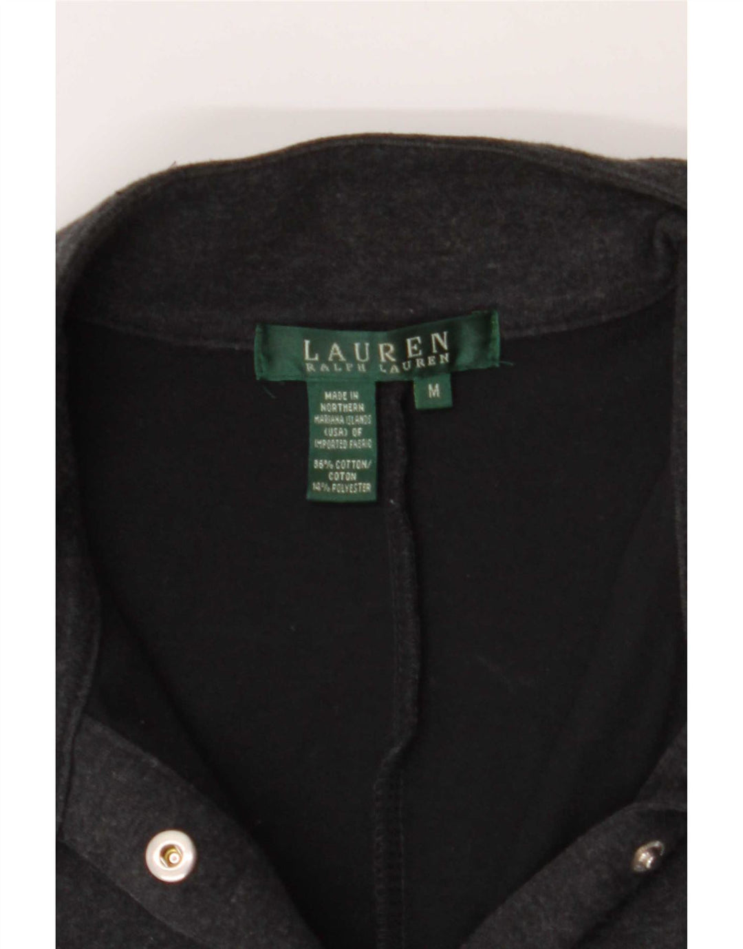 Ralph Lauren Womens Bomber Jacket UK 14 Medium Grey Cotton