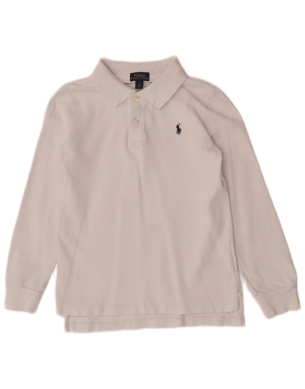 Polo Ralph Lauren Boys Long Sleeve Regular Fit Polo Shirt 6-7 Years White