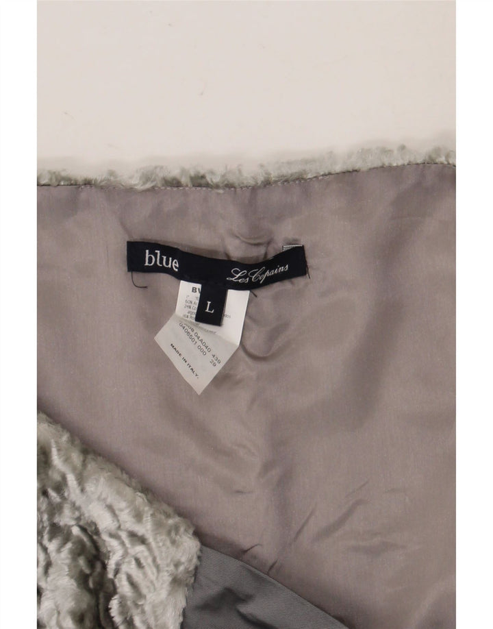 Les Copains Womens Bolero Jacket UK 14 Large Grey Acetate