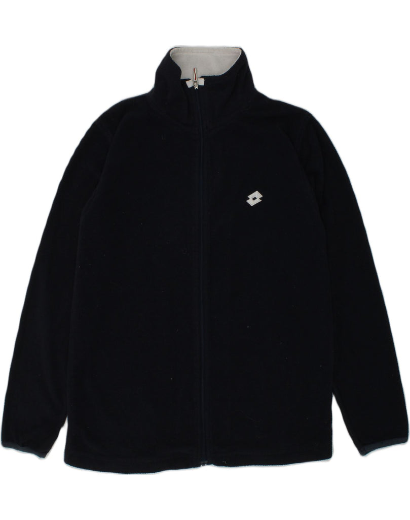 LOTTO Boys Fleece Jacket 9-10 Years Black Polyester | Vintage Lotto | Thrift | Second-Hand Lotto | Used Clothing | Messina Hembry 