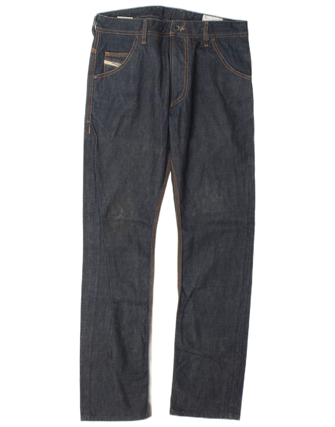 Diesel Mens Krooley Slim Jeans W30 L32 Navy Blue Cotton