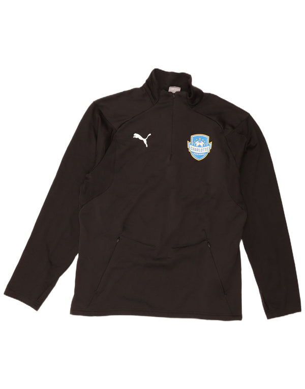 Puma Mens Charlotte Soccer Academy Graphic Sweatshirt Jumper Large Black